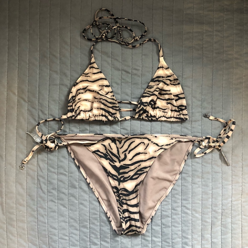 H&M Tiger Stripe String Bikini
